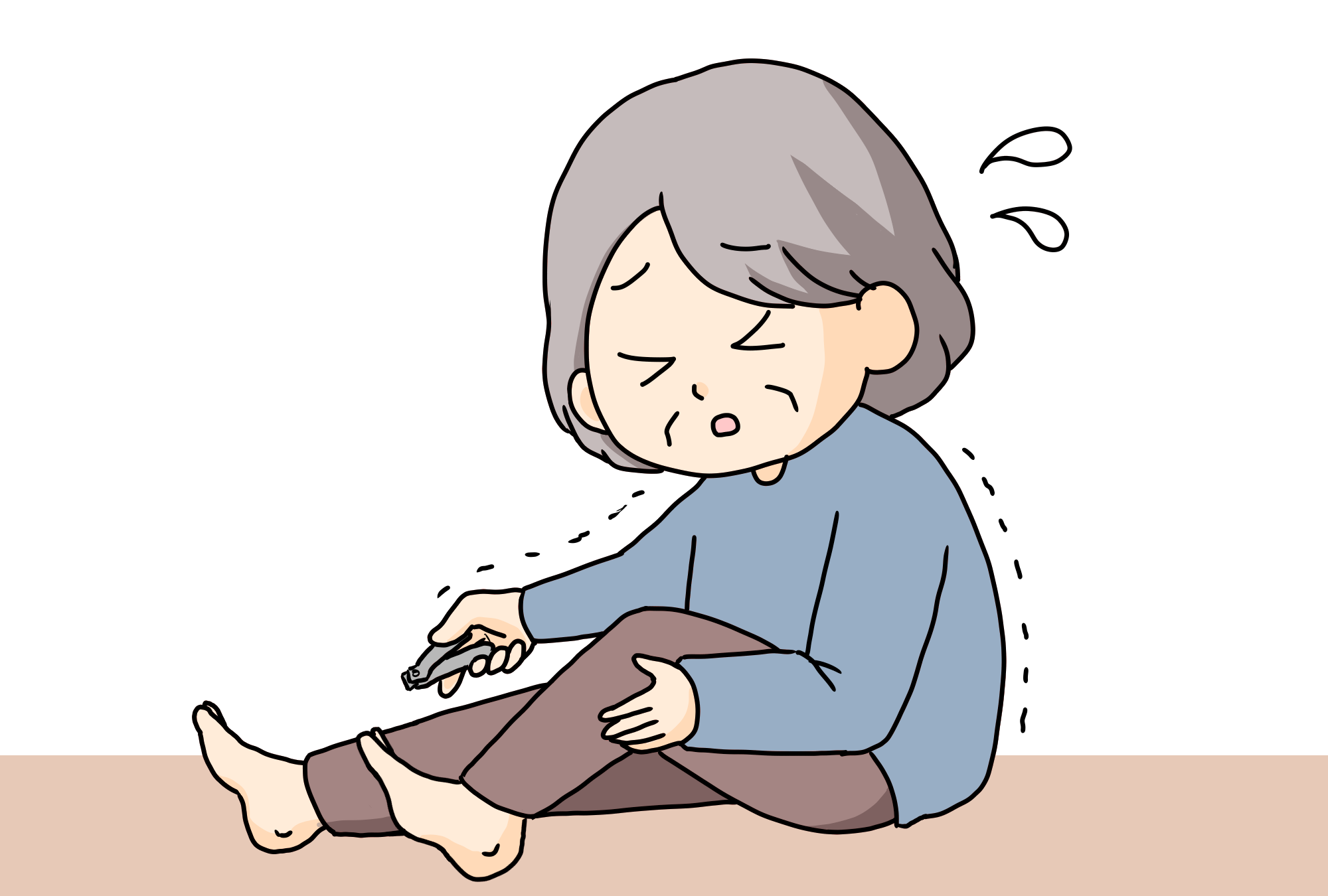 町田市　巻き爪　爪切り