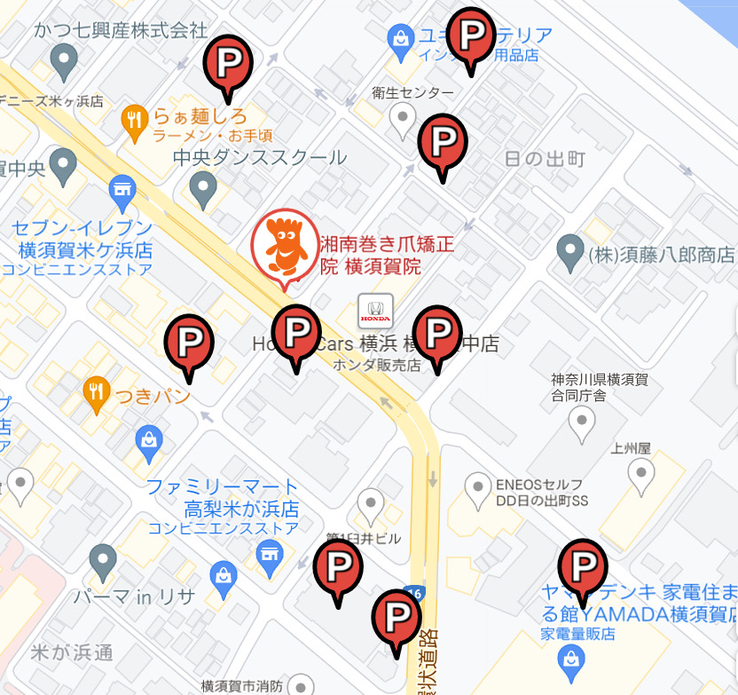 横須賀市 巻き爪 地図